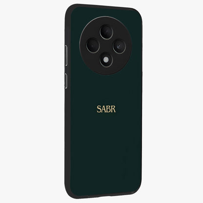 Sabr Minimal Patience Glass Case upright view showcasing calm minimalist artwork with motivational patience theme.