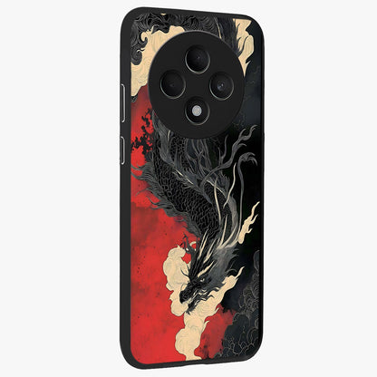 Shadow Dragon Fury Glass Case upright view showcasing intense dragon artwork with dramatic shadow theme.