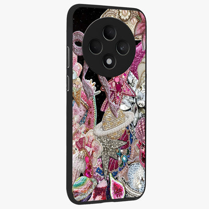 Starlit Jewel Dream Glass Case upright view showcasing radiant star inspired artwork with magical night theme.