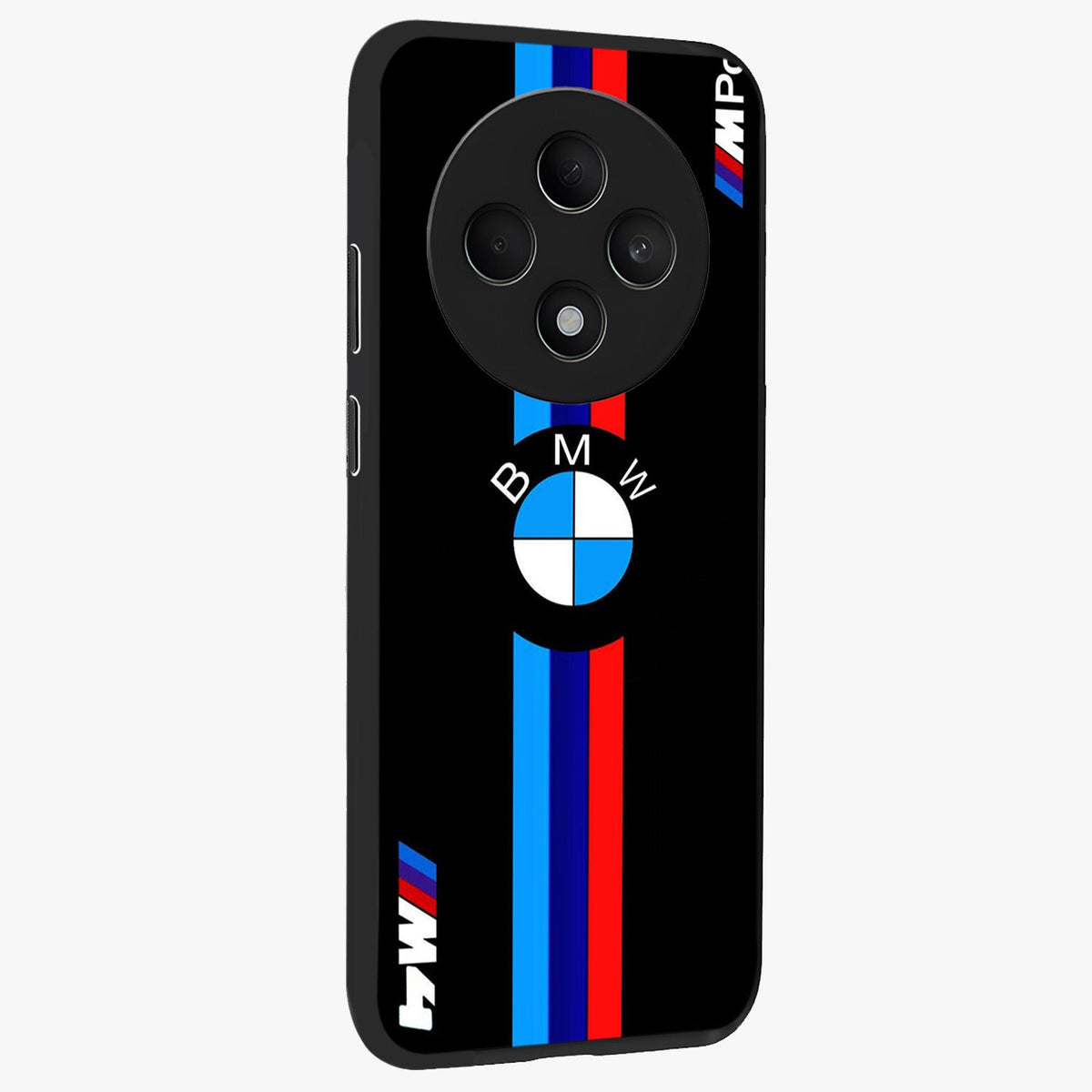 Turbo BMW Beast Glass Case upright view showcasing powerful car artwork with modern motorsport theme.