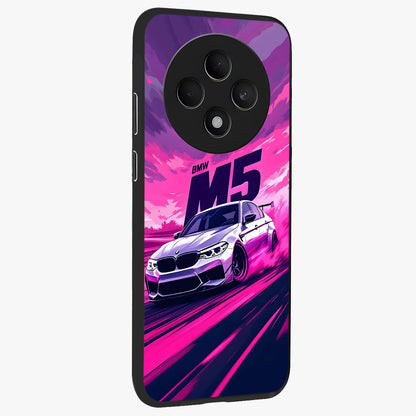Velocity Drift Pulse Glass Case upright view showcasing powerful racing artwork with energetic motorsport theme.