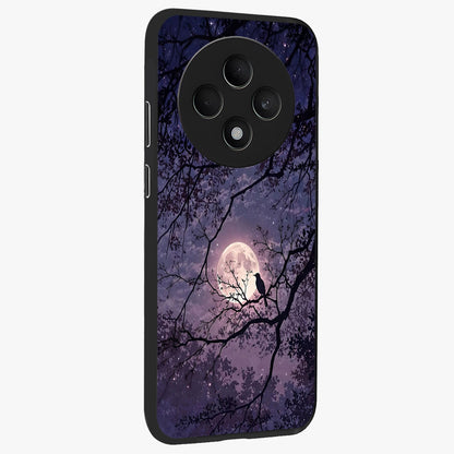 Whispering Moon Silence Glass Case upright view showcasing peaceful moon artwork with tranquil celestial theme.
