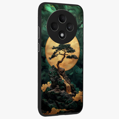 Zen Moon Rise Glass Case upright view showcasing serene moon artwork with tranquil night theme.