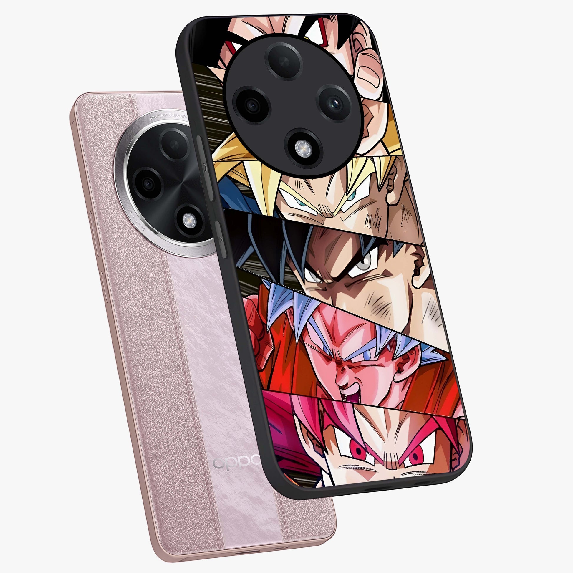 Anime Character Glass Case displayed in angled mockup highlighting colorful anime character illustration.