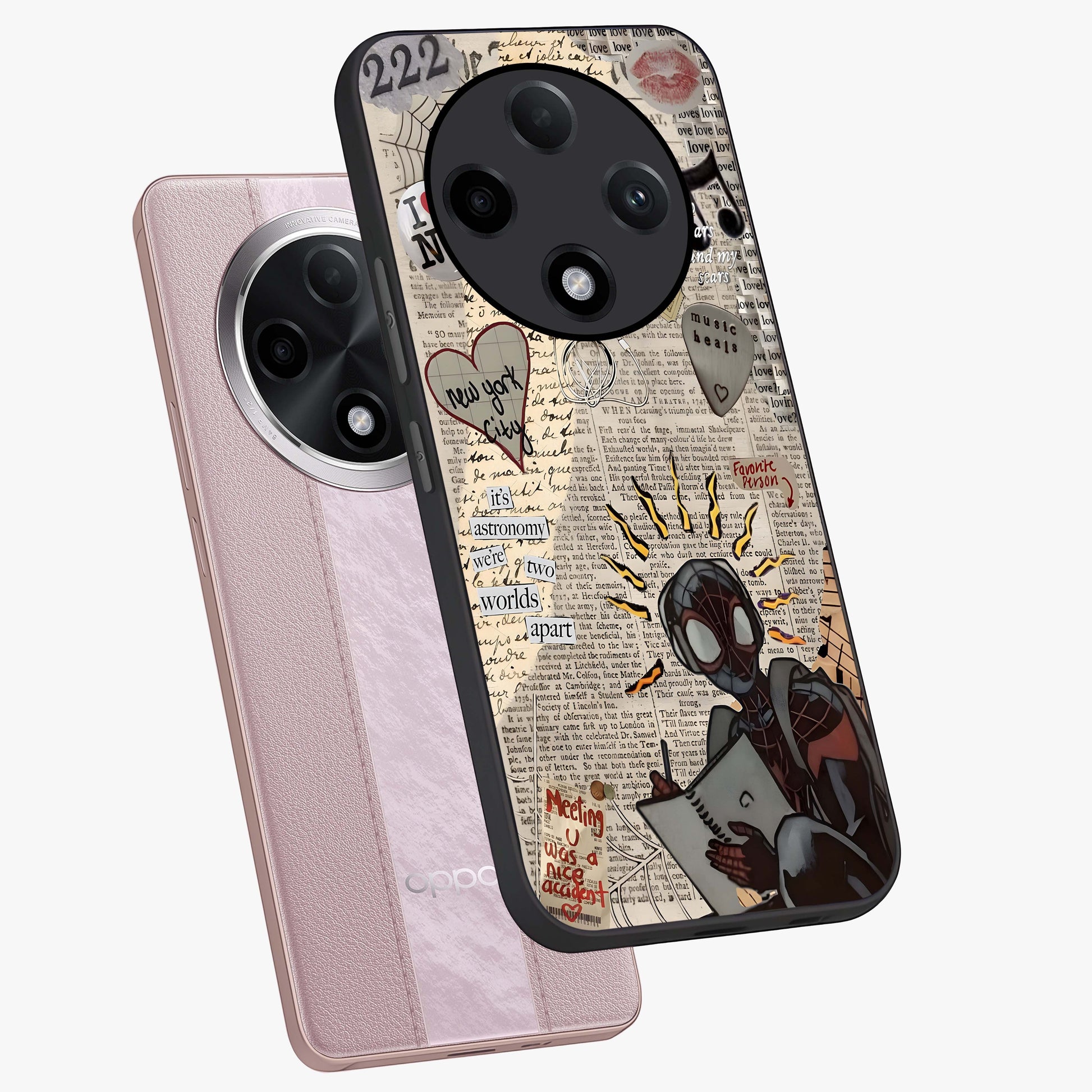 City Dream Sketch Glass Case displayed in angled mockup highlighting minimal city illustration with aesthetic sketch style.