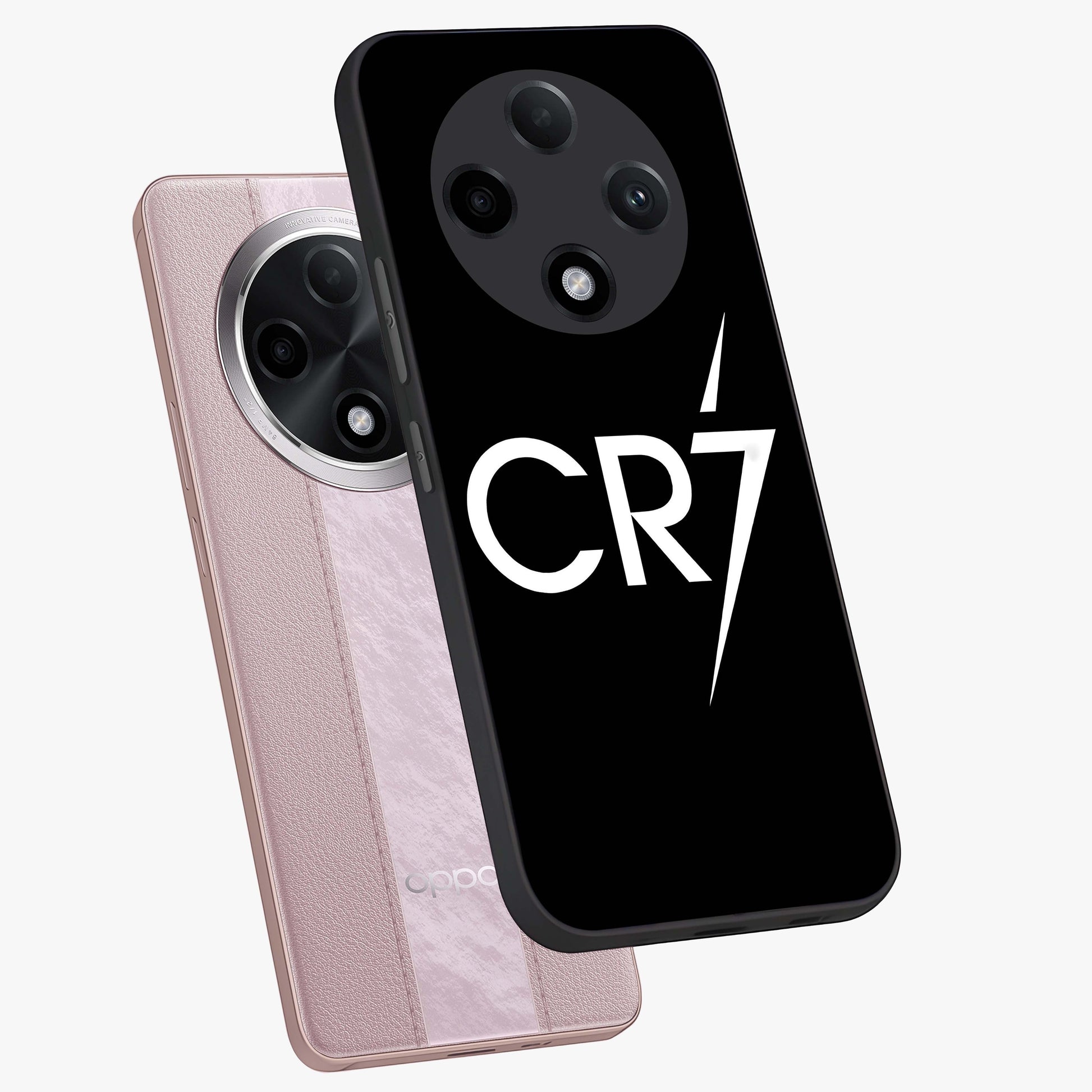 Cr7 Elite Strike Glass Case displayed in angled mockup highlighting powerful sports graphic with bold athletic theme.