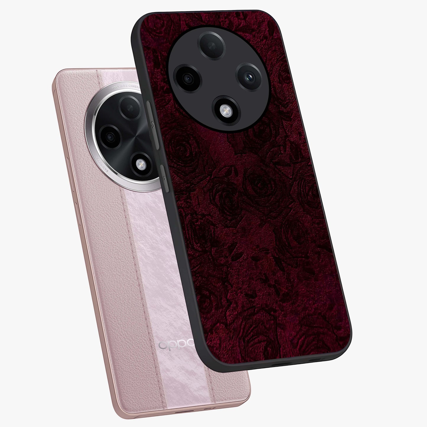 Crimson Fade Flow Glass Case displayed in angled mockup highlighting smooth gradient design with modern aesthetic style.