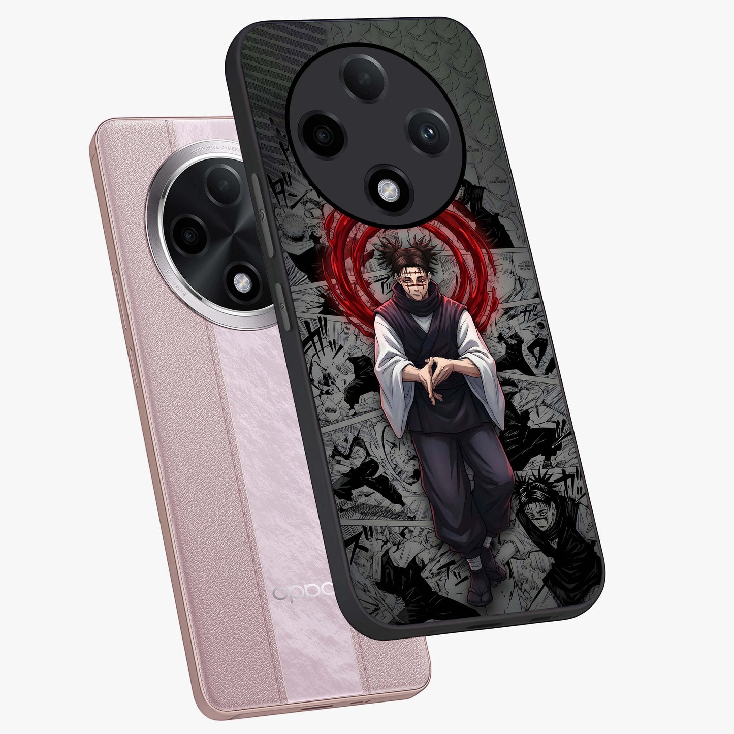 Cursed Ritual Ascension Glass Case displayed in angled mockup highlighting mystical ritual illustration with supernatural aesthetic.