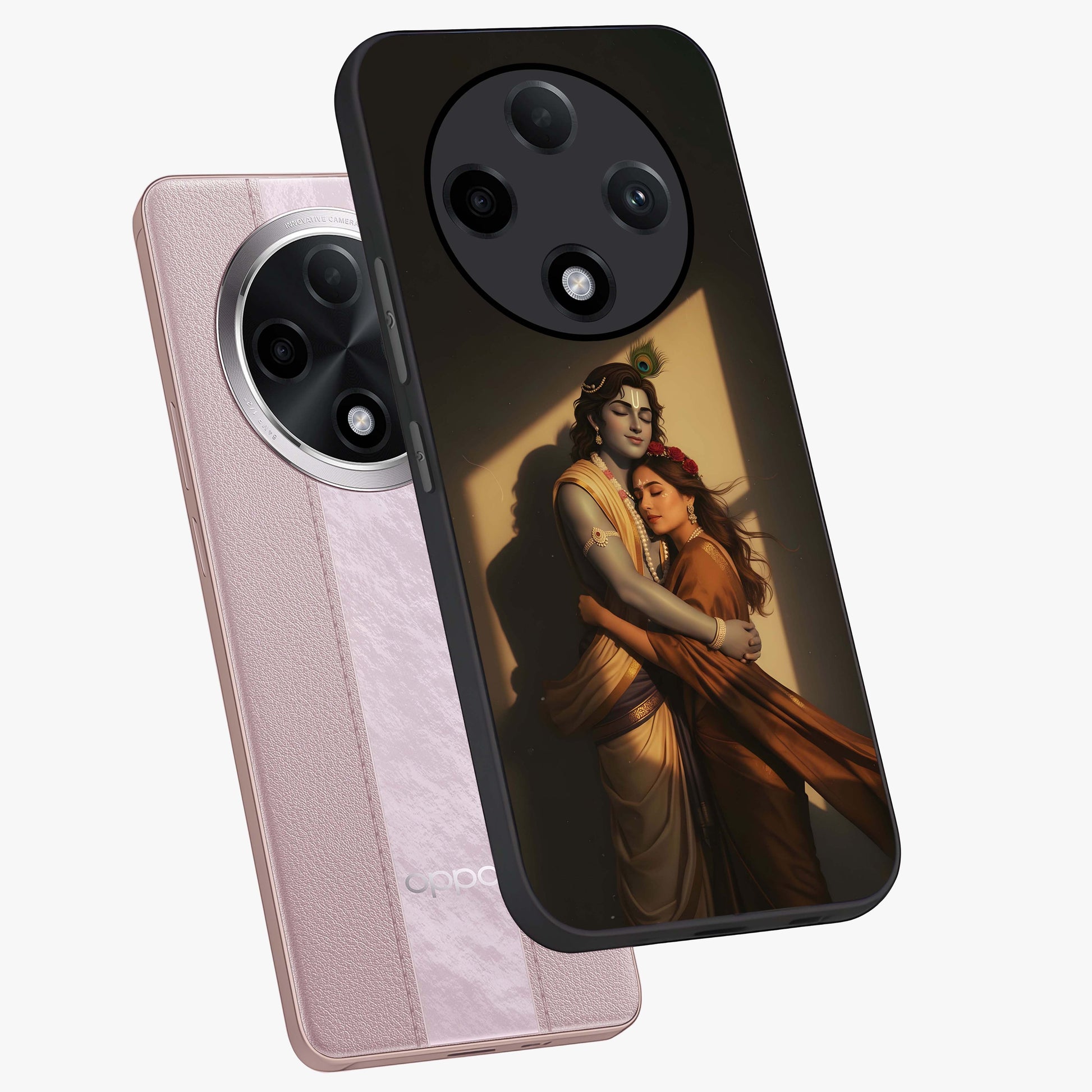 Divine Eternal Love Glass Case displayed in angled mockup highlighting elegant divine inspired design with peaceful aesthetic.