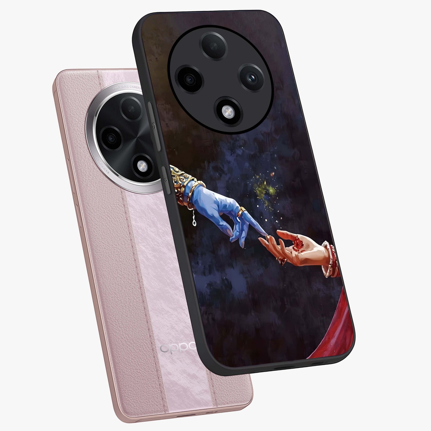 Divine Touch Eternal Glass Case displayed in angled mockup highlighting elegant divine inspired design with calm aesthetic style.