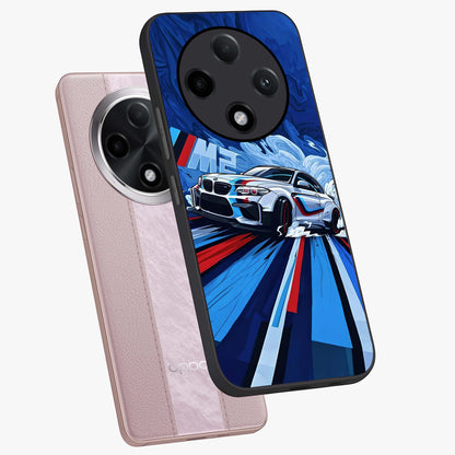 Drift Power Rush Glass Case displayed in angled mockup highlighting powerful drift car design with sporty aesthetic style.