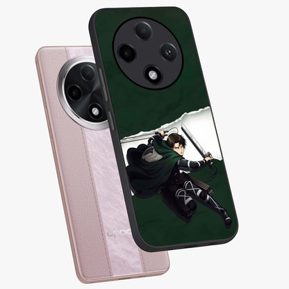 Emerald War Vanguard Glass Case displayed in angled mockup highlighting intense battle inspired design with emerald tone aesthetic.