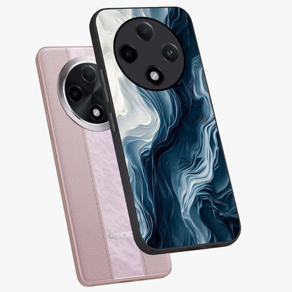 Ethereal Paper Marble Glass Case displayed in angled mockup highlighting elegant marble pattern with modern aesthetic style.