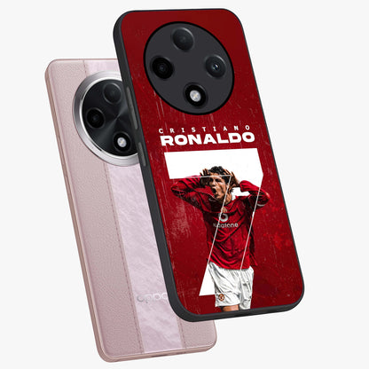 Goal Celebration Legacy Glass Case displayed in angled mockup highlighting energetic sports celebration design with bold athletic theme.