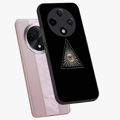Illuminati Evil Glass Case displayed in angled mockup highlighting dark occult inspired design with bold aesthetic style.