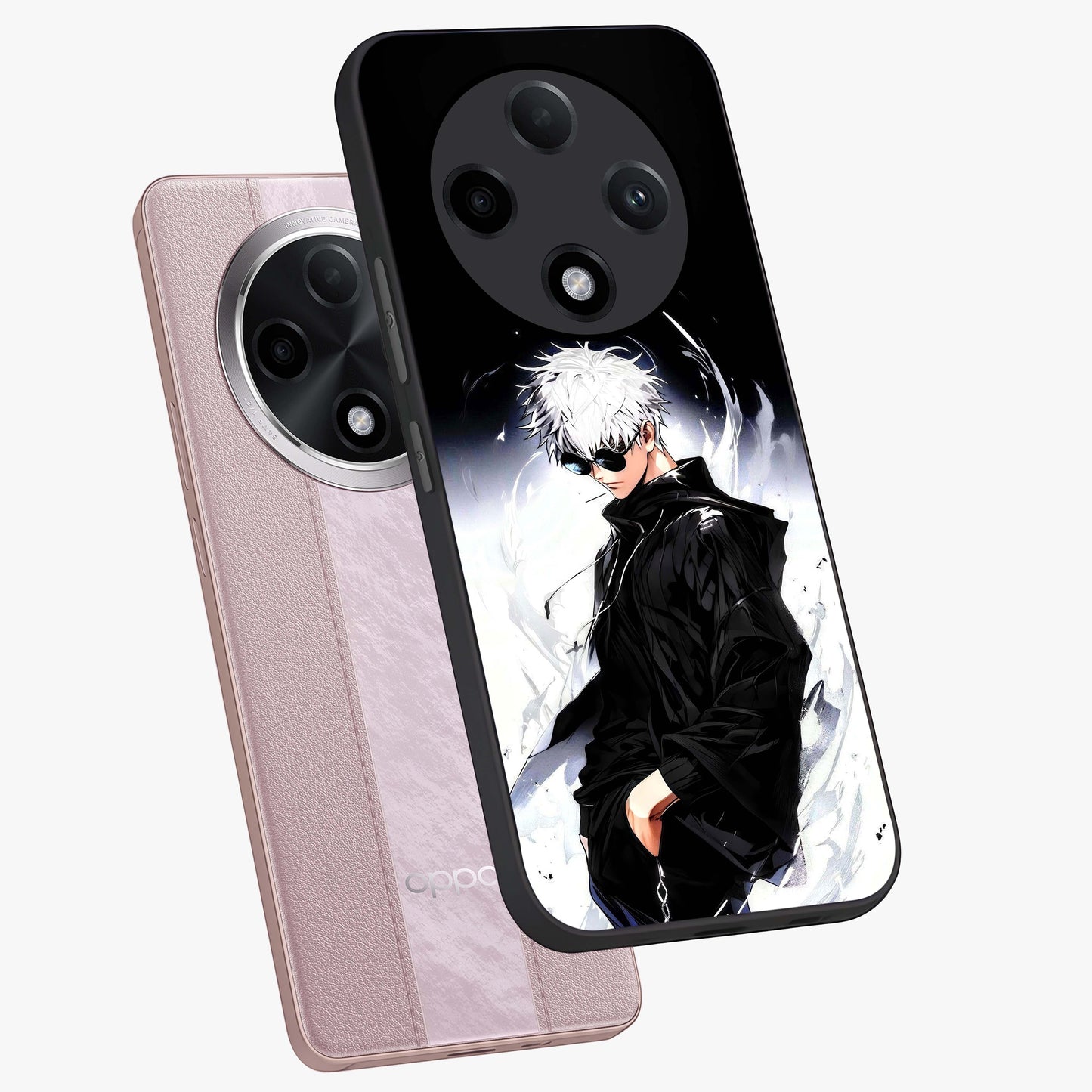 Limitless Shadow King Glass Case displayed in angled mockup highlighting dramatic dark hero design with intense aesthetic.