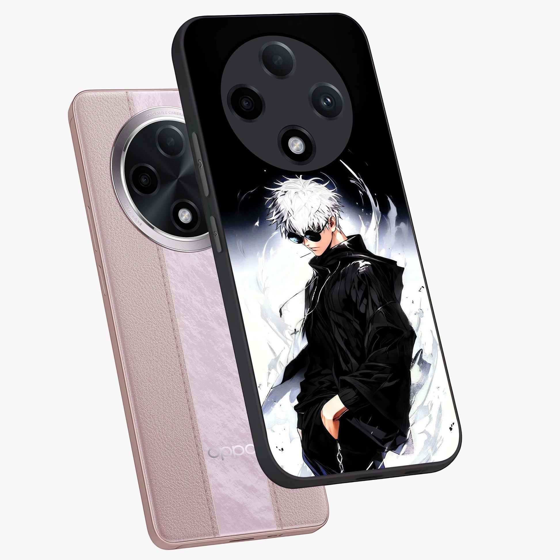 Limitless Shadow King Glass Case displayed in angled mockup highlighting dramatic dark hero design with intense aesthetic.