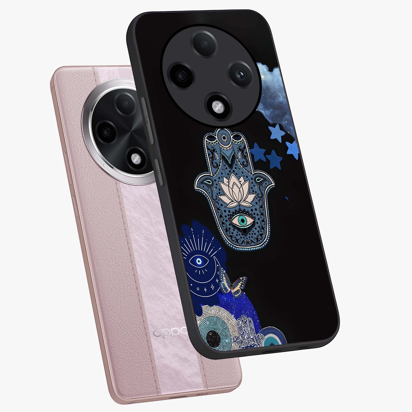 Mystic Hand Aura Glass Case displayed in angled mockup highlighting magical aura design with spiritual aesthetic style.
