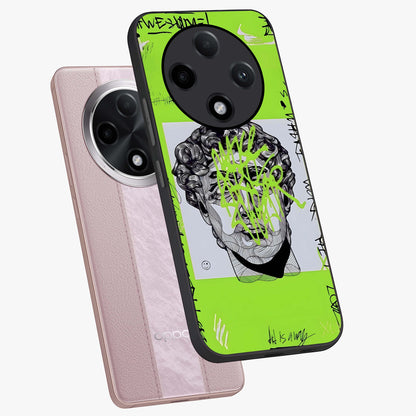 Neo Graffiti Rebellion Glass Case displayed in angled mockup highlighting urban street art design with rebellious aesthetic.