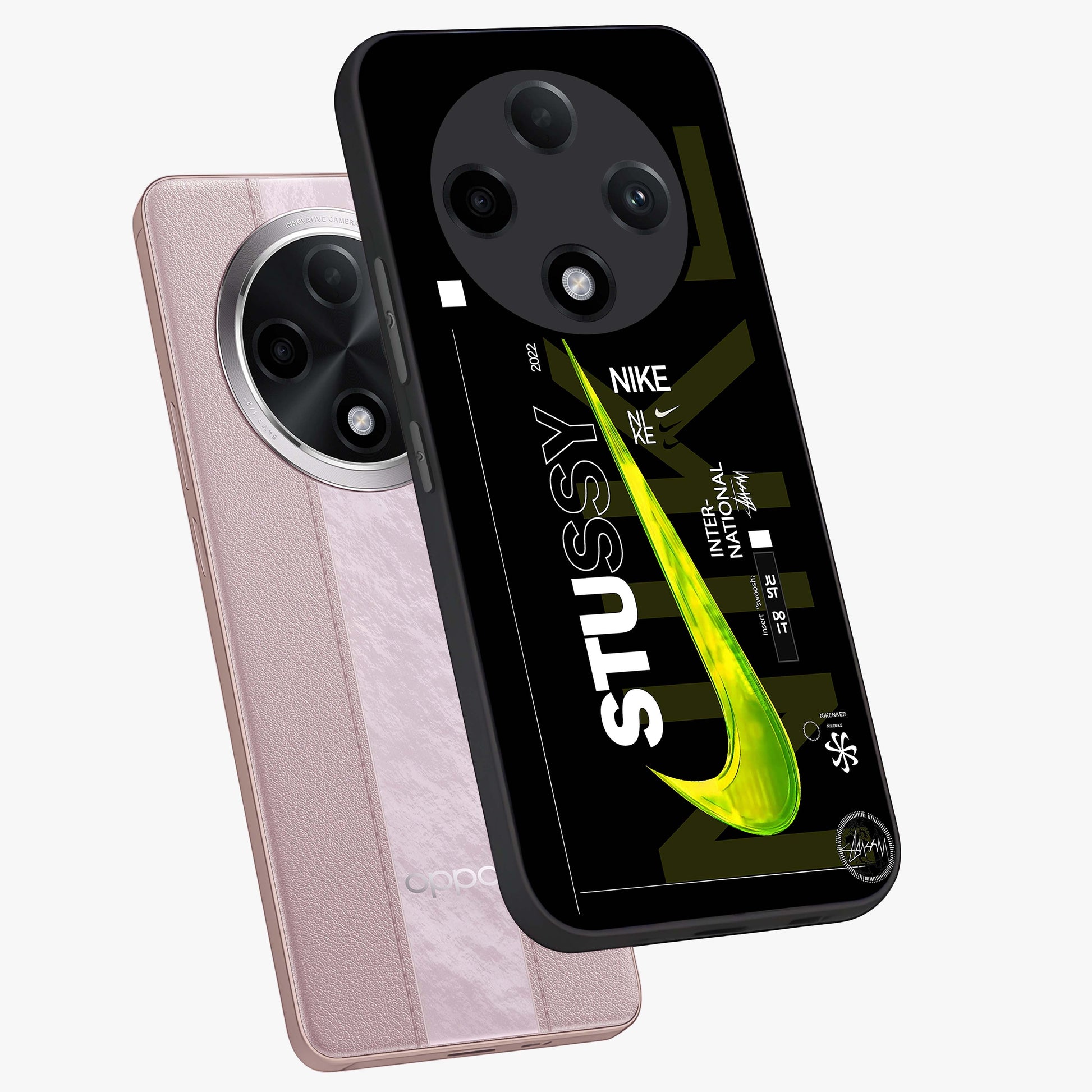 Neon Street Edition Glass Case displayed in angled mockup highlighting vibrant urban design with bold street aesthetic.