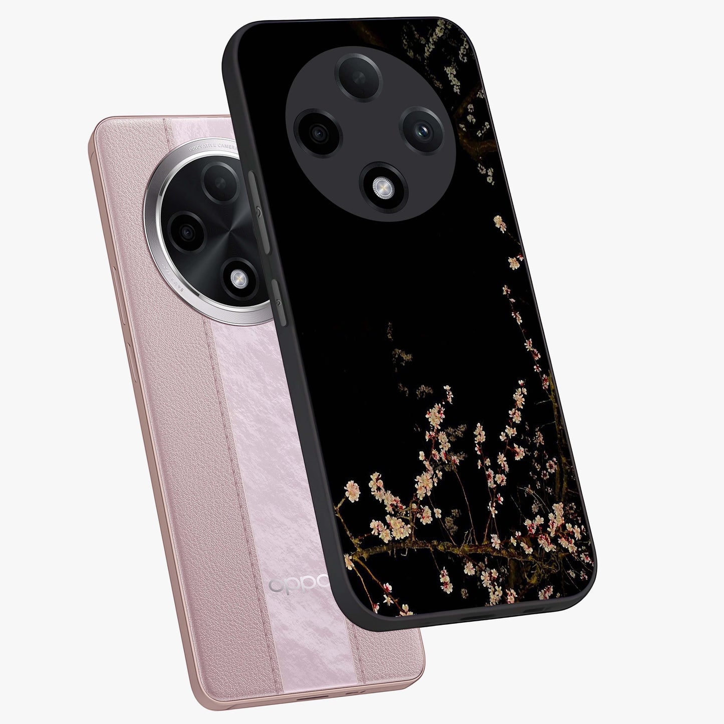 Petal Moon Light With Custom Name Glass Case displayed in angled mockup highlighting delicate petal design with custom name feature.
