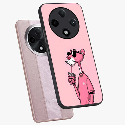 Pink Panther Glass Case displayed in angled mockup highlighting playful cartoon character design with vibrant pink aesthetic.