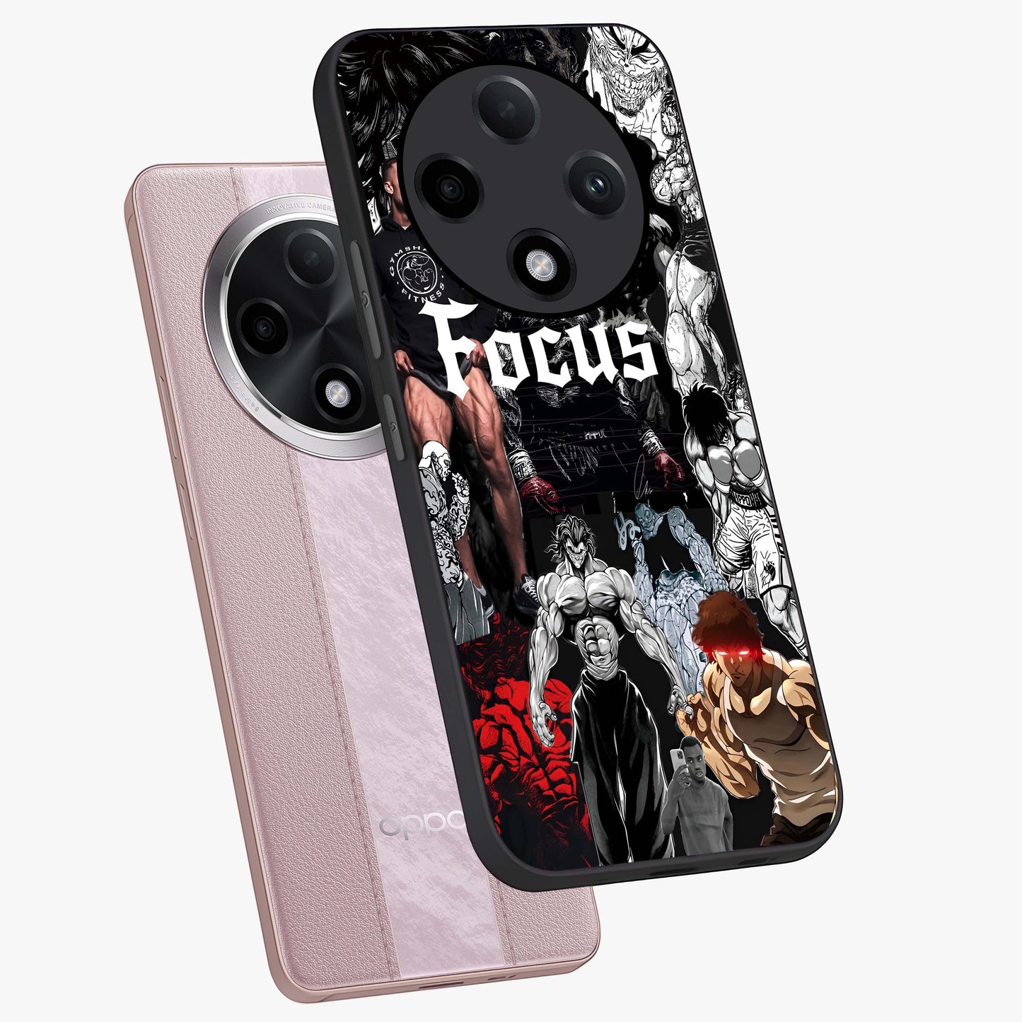 Relentless Power Focus Glass Case displayed in angled mockup highlighting bold statement design with modern aesthetic style.