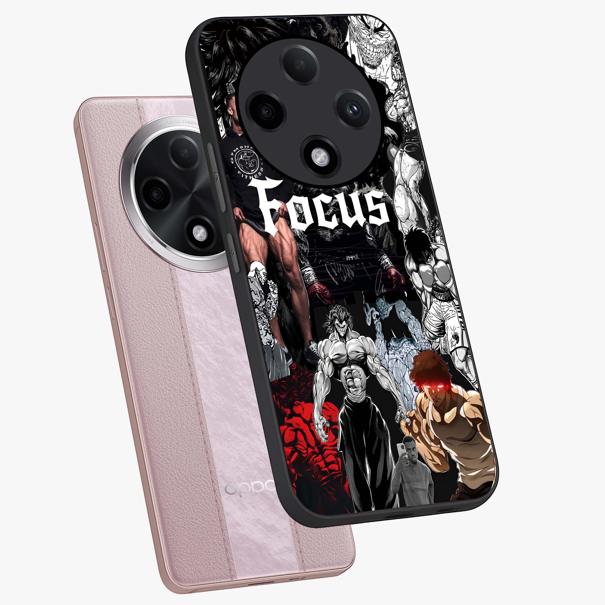 Relentless Power Focus Glass Case displayed in angled mockup highlighting bold statement design with modern aesthetic style.