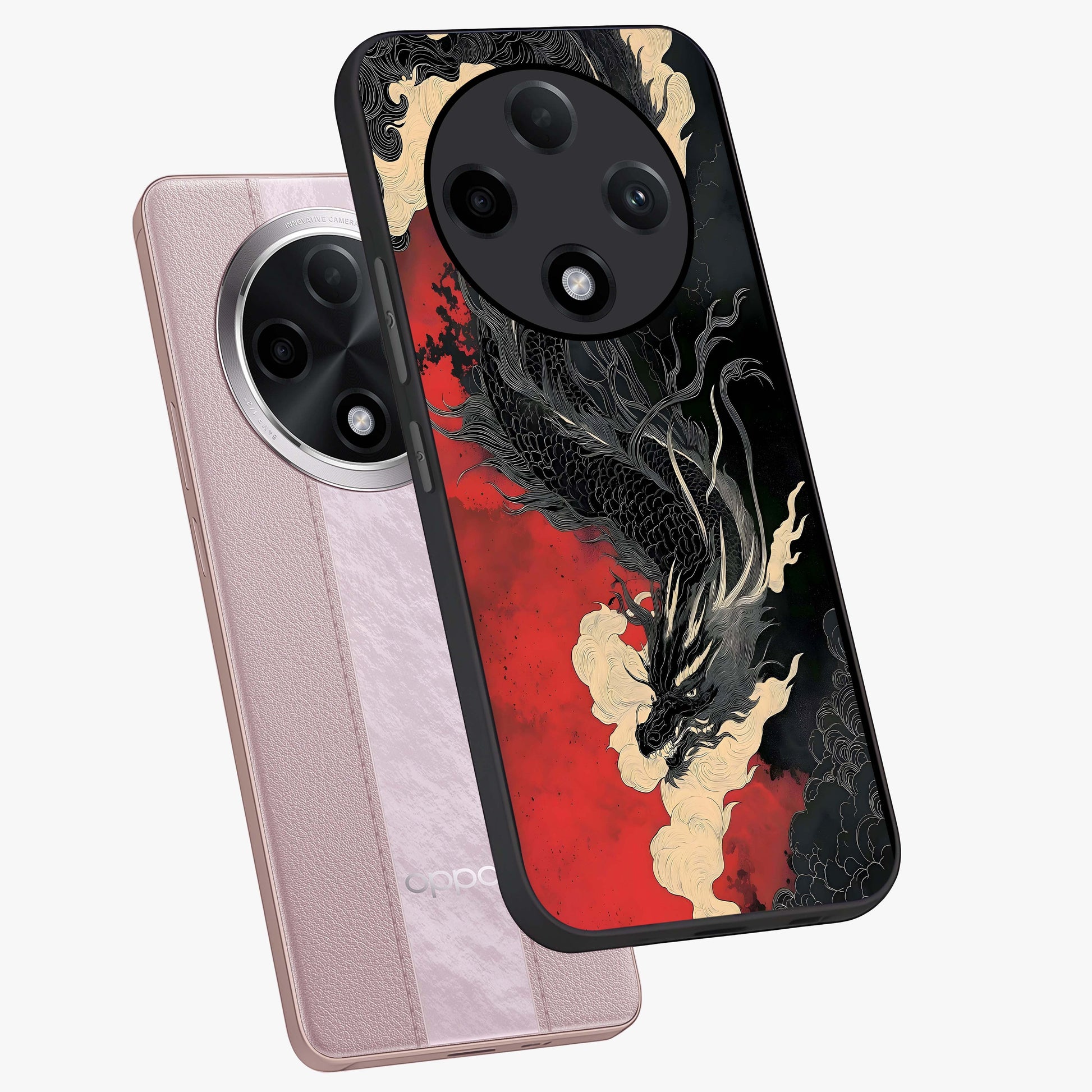 Shadow Dragon Fury Glass Case displayed in angled mockup highlighting powerful dragon illustration with dark fantasy aesthetic.