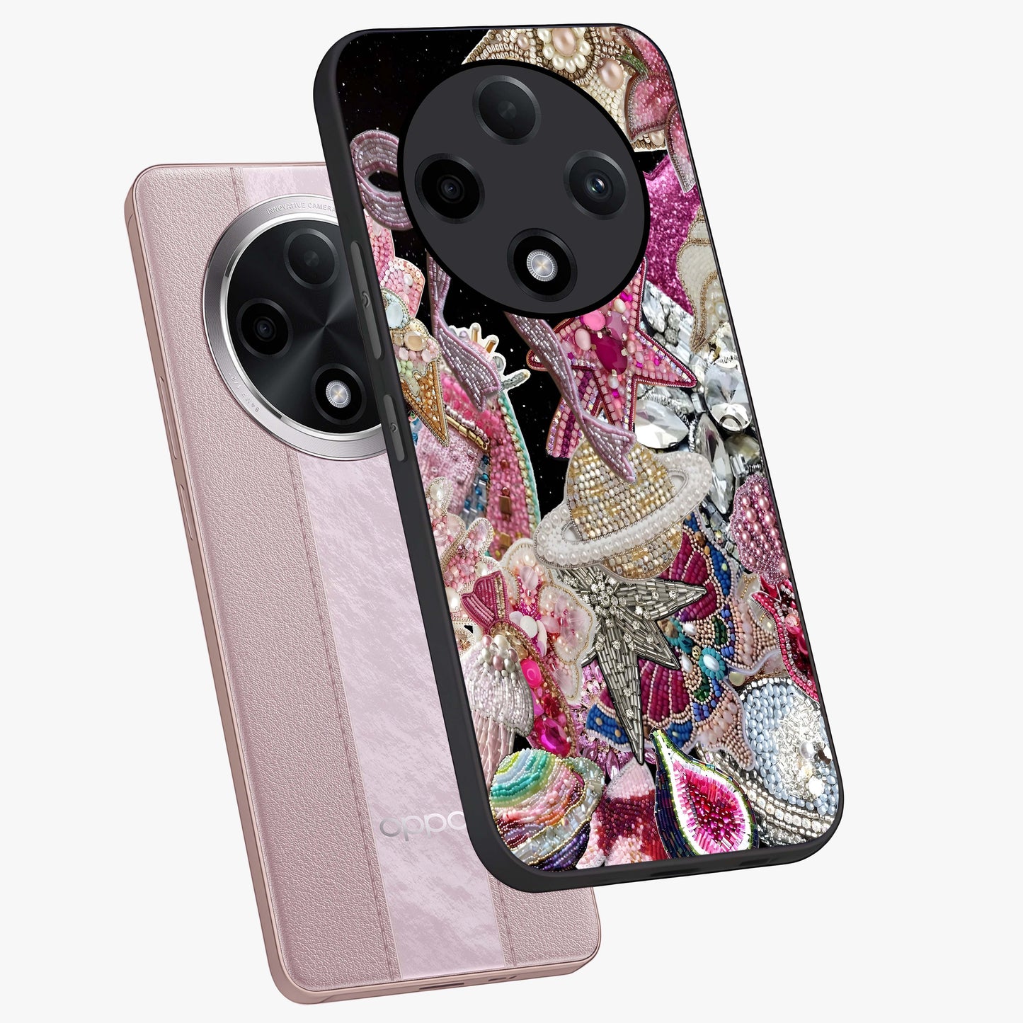 Starlit Jewel Dream Glass Case displayed in angled mockup highlighting glowing celestial jewel design with dreamy aesthetic.