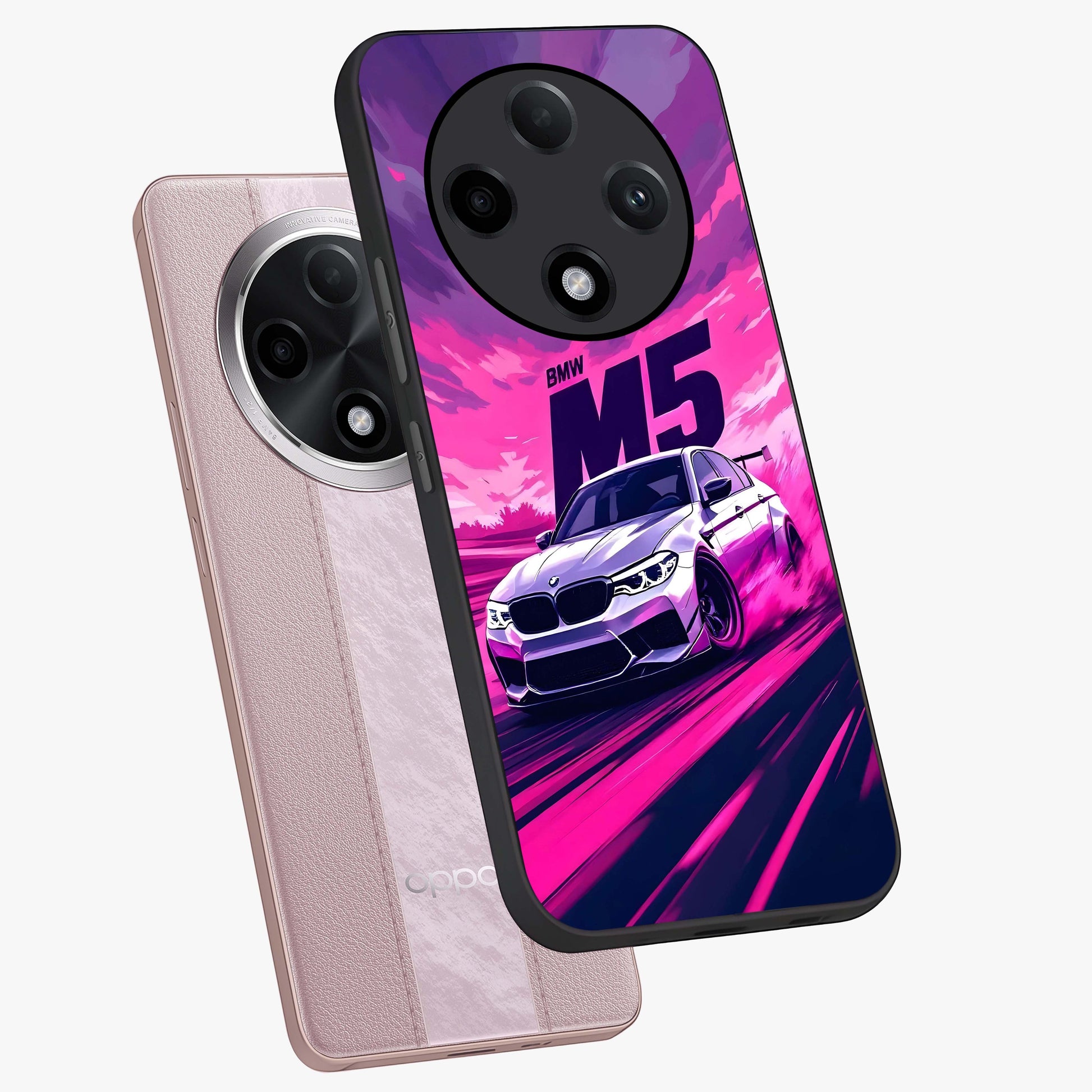 Velocity Drift Pulse Glass Case displayed in angled mockup highlighting dynamic drift design with sporty automotive aesthetic.
