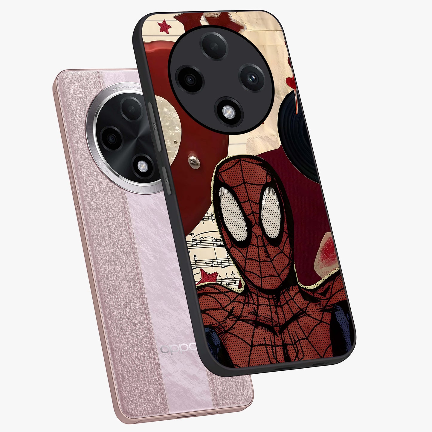 Web Warrior Vibes Glass Case displayed in angled mockup highlighting dynamic web design with comic style aesthetic.