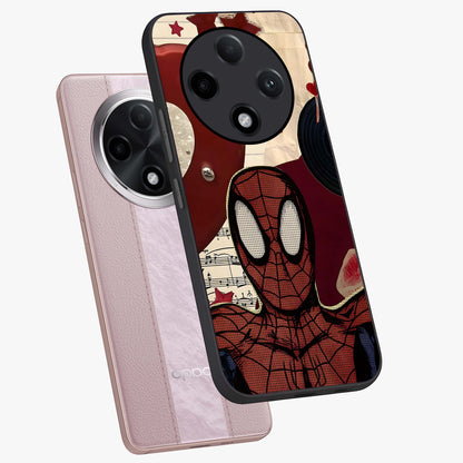 Web Warrior Vibes Glass Case displayed in angled mockup highlighting dynamic web design with comic style aesthetic.