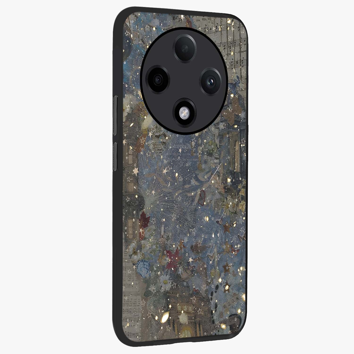 Aesthetic Astrolophia Glass Case upright view showcasing soft aesthetic theme with stylish modern look.