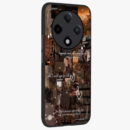 Bittersweet Aesthetic Chaos Glass Case upright view showcasing bold artistic chaos design with modern aesthetic style.