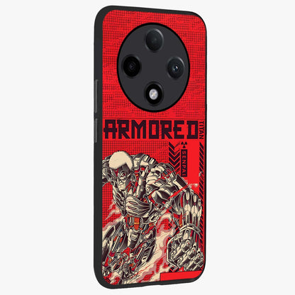 Crimson Mecha Titan Glass Case upright view showcasing dynamic robotic titan design with sci-fi inspired theme.