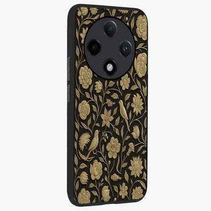 Golden Evil Eye Mandala Glass Case upright view showcasing decorative evil eye mandala artwork with spiritual aesthetic style.