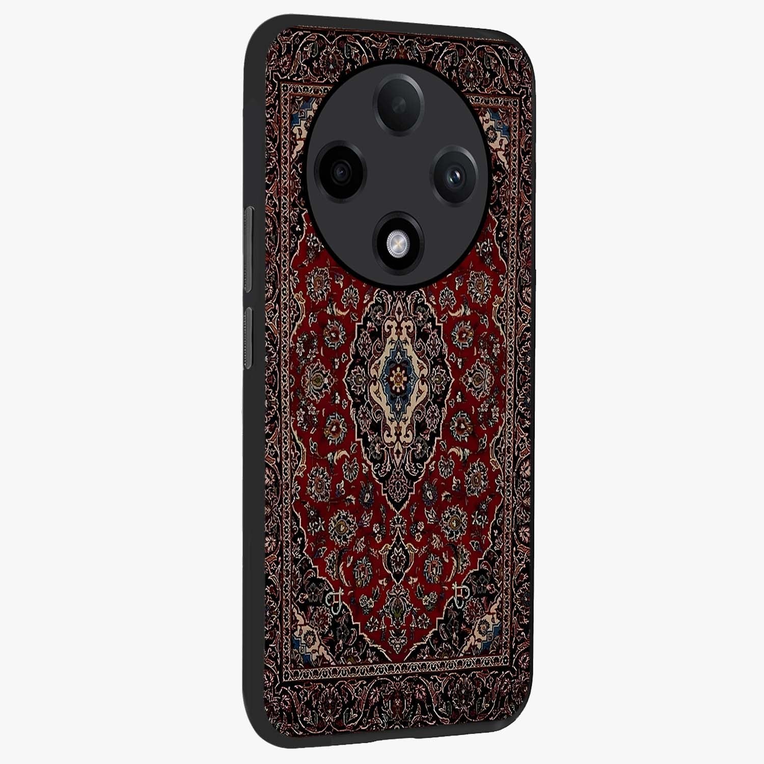 Heritage Carpet Royale Glass Case upright view showcasing detailed ornamental artwork with luxurious traditional theme.