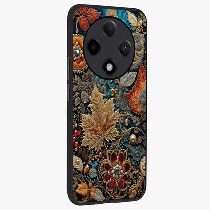 Royal Jewel Garden Glass Case upright view showcasing rich floral artwork with luxurious garden theme.