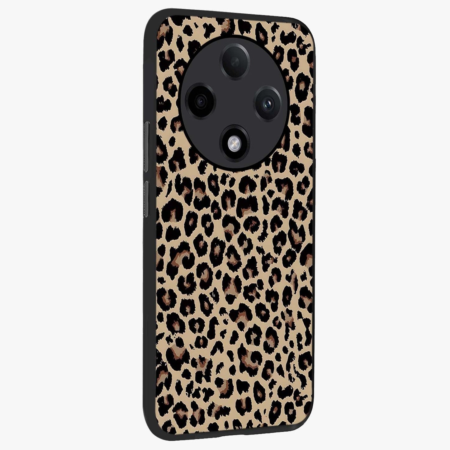 Savage Chic Pattern Glass Case upright view showcasing trendy decorative artwork with edgy fashion theme.
