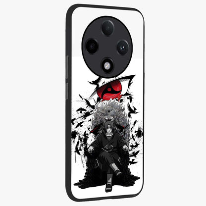 Uchiha Shadow Throne Glass Case upright view showcasing magical underwater galaxy artwork with vibrant cosmic theme.