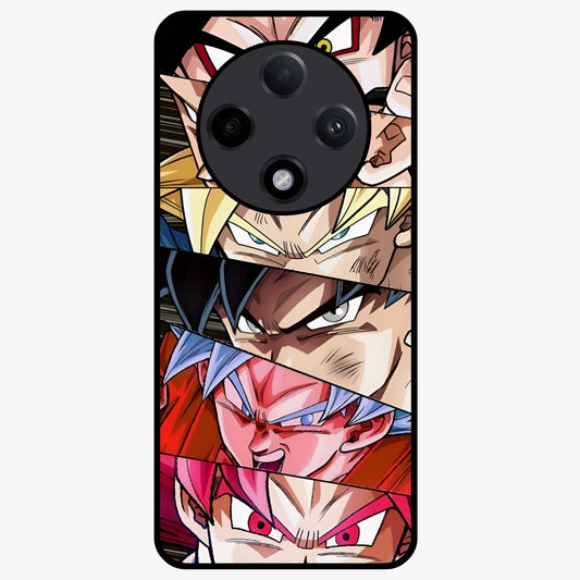 Anime Character Glass Case showing flat back view with vibrant anime artwork and glossy glass finish.