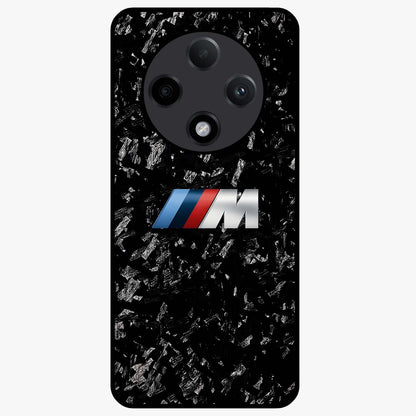 Carbon Speed Mark Glass Case showing flat back view with sporty carbon pattern artwork and glossy glass finish.