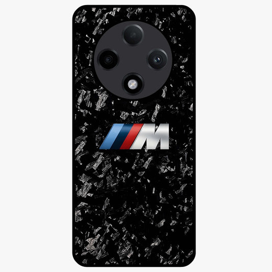 Carbon Speed Mark Glass Case showing flat back view with sporty carbon pattern artwork and glossy glass finish.