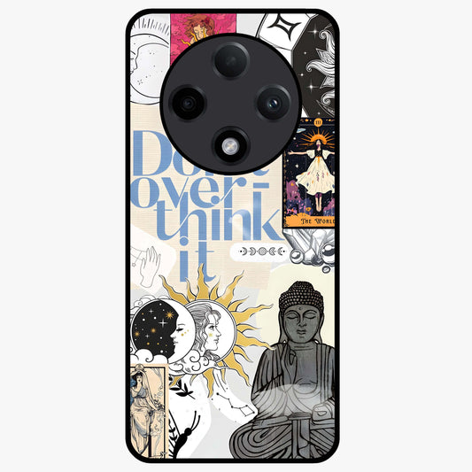 Ethereal Thoughts Glass Case showing flat back view with dreamy artistic artwork and glossy glass finish.