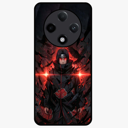 Focus Mode On Glass Case showing flat back view with bold motivational typography design and glossy glass finish.