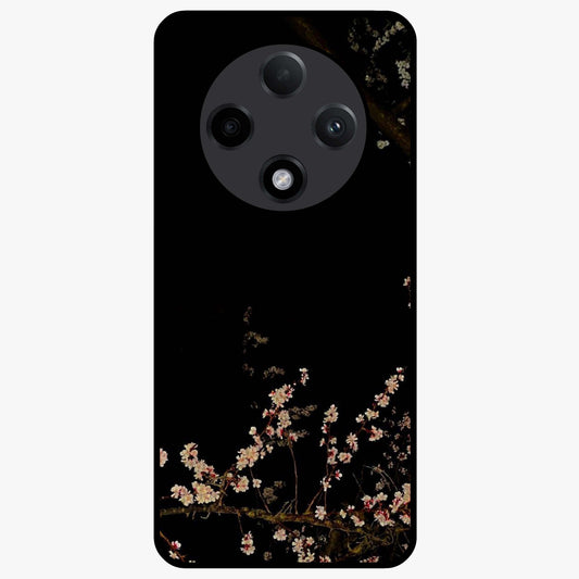 Petal Moon Light With Custom Name Glass Case showing flat back view with floral moonlight artwork and personalized name design.