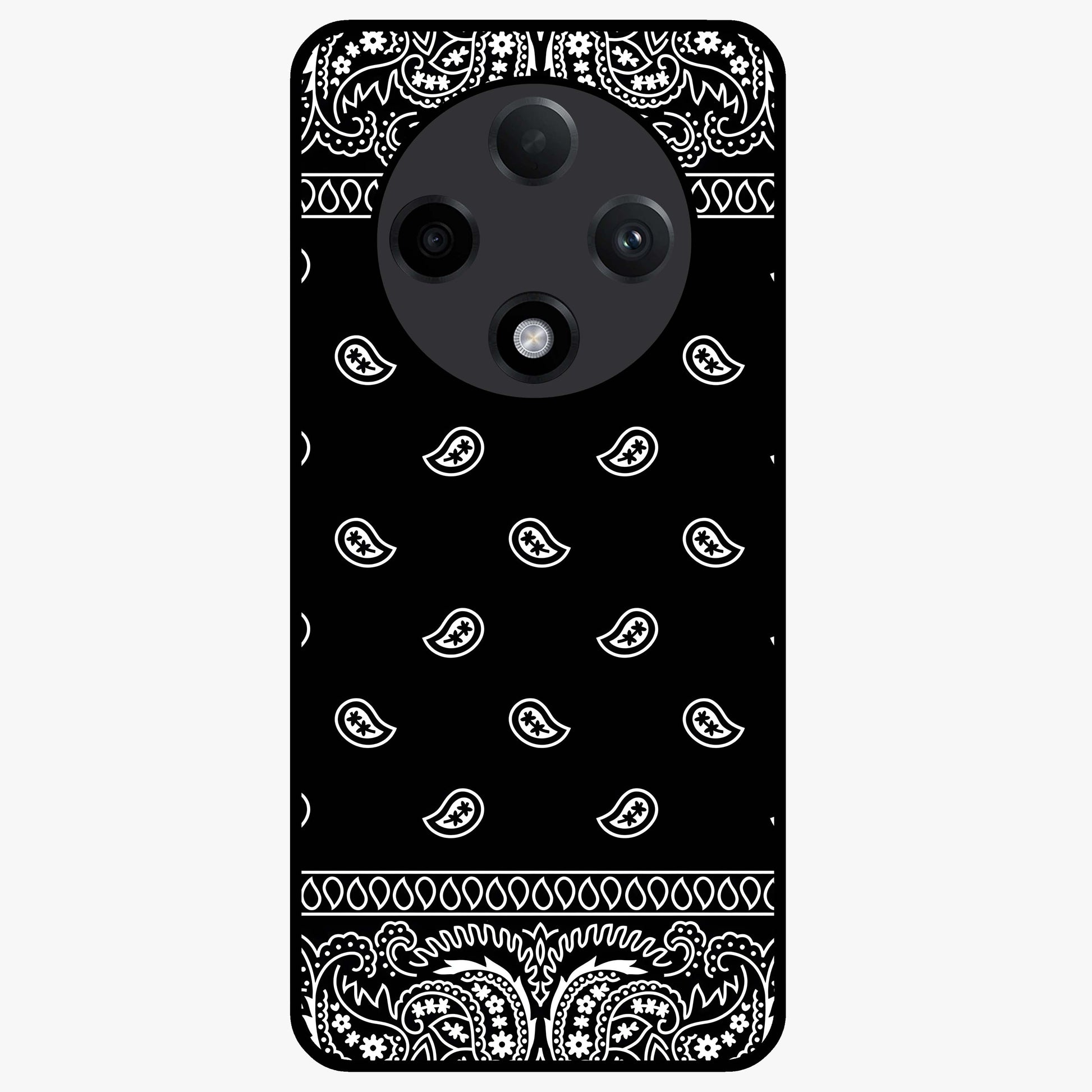 Retro Rebel Threads Glass Case showing flat back view with vintage street style artwork and glossy glass finish.