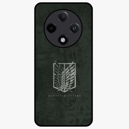 Wings Of Freedom Glass Case showing flat back view with symbolic wings artwork and glossy glass finish.