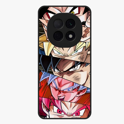 Anime Character Glass Case showing flat back view with vibrant anime artwork and glossy glass finish.